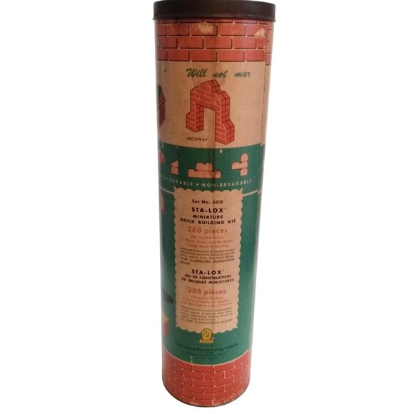 Vintage 1950's-1960's Set No.300-Sta-Lox Miniature Building Blocks-274/288 - Picture 11 of 16